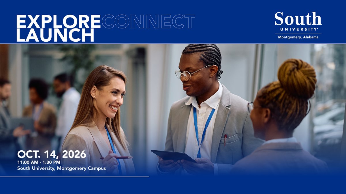 SouthU's tweet photo. Multi-Industry Career &amp; Opportunity Fair | South University, Montgomery | TOMORROW, Wed, October 14!

The Multi-Industry Career &amp; Opportunity Fair is your chance to connect w/ employers from a variety of fields, all in one place &amp; more!

More Info + RSVP - https://t.co/US8PFkVGtI https://t.co/F8tKujQPgu