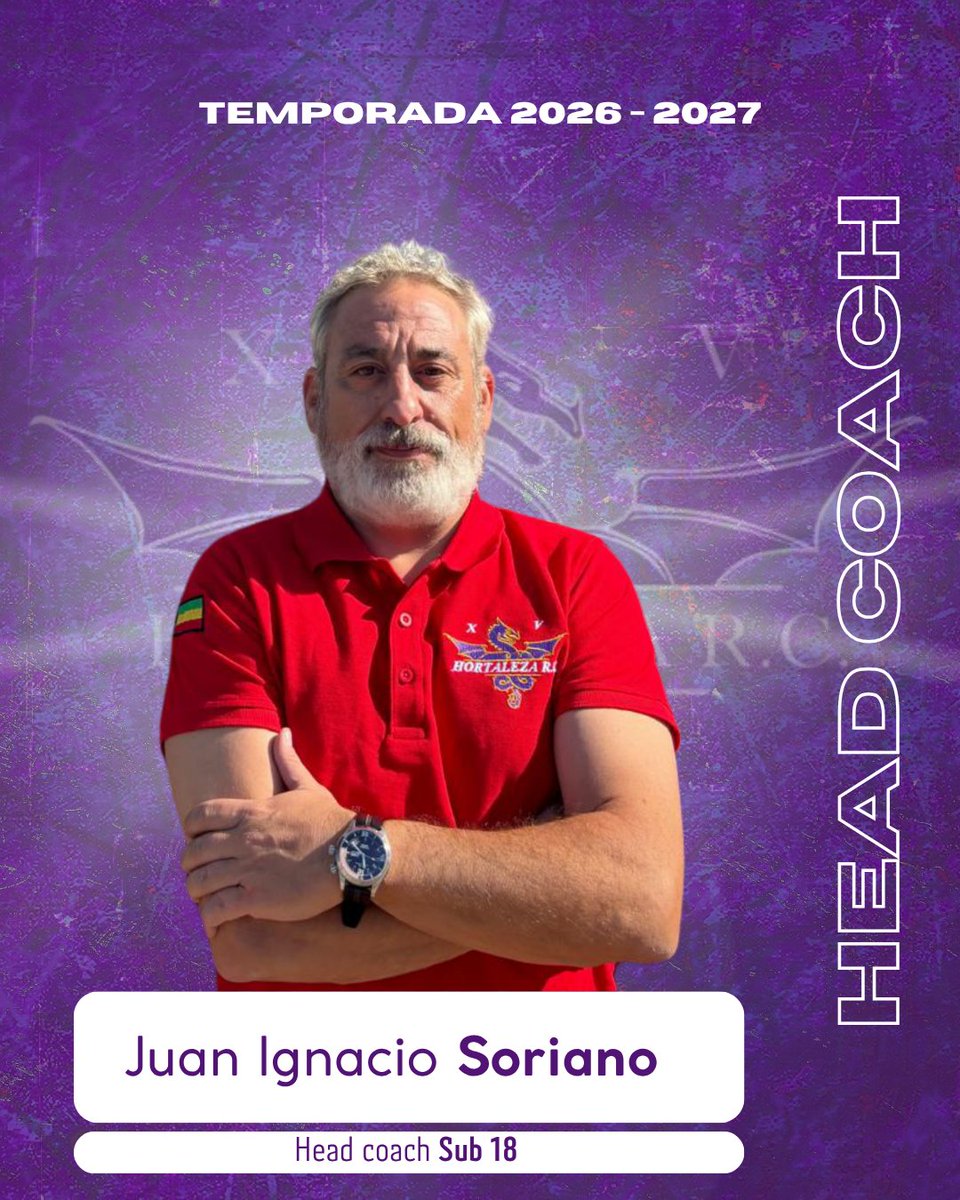 xvhortaleza's tweet photo. 🐉¡Presentamos al staff de nuestro Sub 18 para la temporada 2026/27!

Al frente del equipo estará Juan Ignacio Soriano como Head Coach, acompañado por Joshua López como entrenador.

¡A por una gran temporada, dragones! 🔥

#XVHortaleza #Sub18 #RugbyMadrid #Rugby #VamosDragones https://t.co/FruLxgDNSW