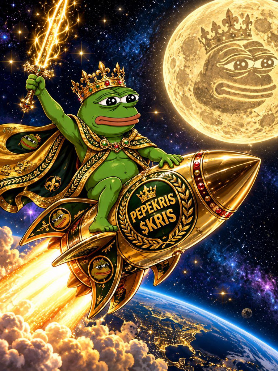 pepekrissol's tweet photo. WAGMI or NGMI? 👑

This is PEPEKRIS $KRIS.
On a GOLDEN ROCKET. Holding a LIGHT SWORD.
Going to a MOON with a CROWN.

Others watch charts.
Kings MAKE history.

100 Kings Only. Then gates CLOSED.

You coming? 🐸🗡️🚀 https://t.co/IOjGQGLg0E