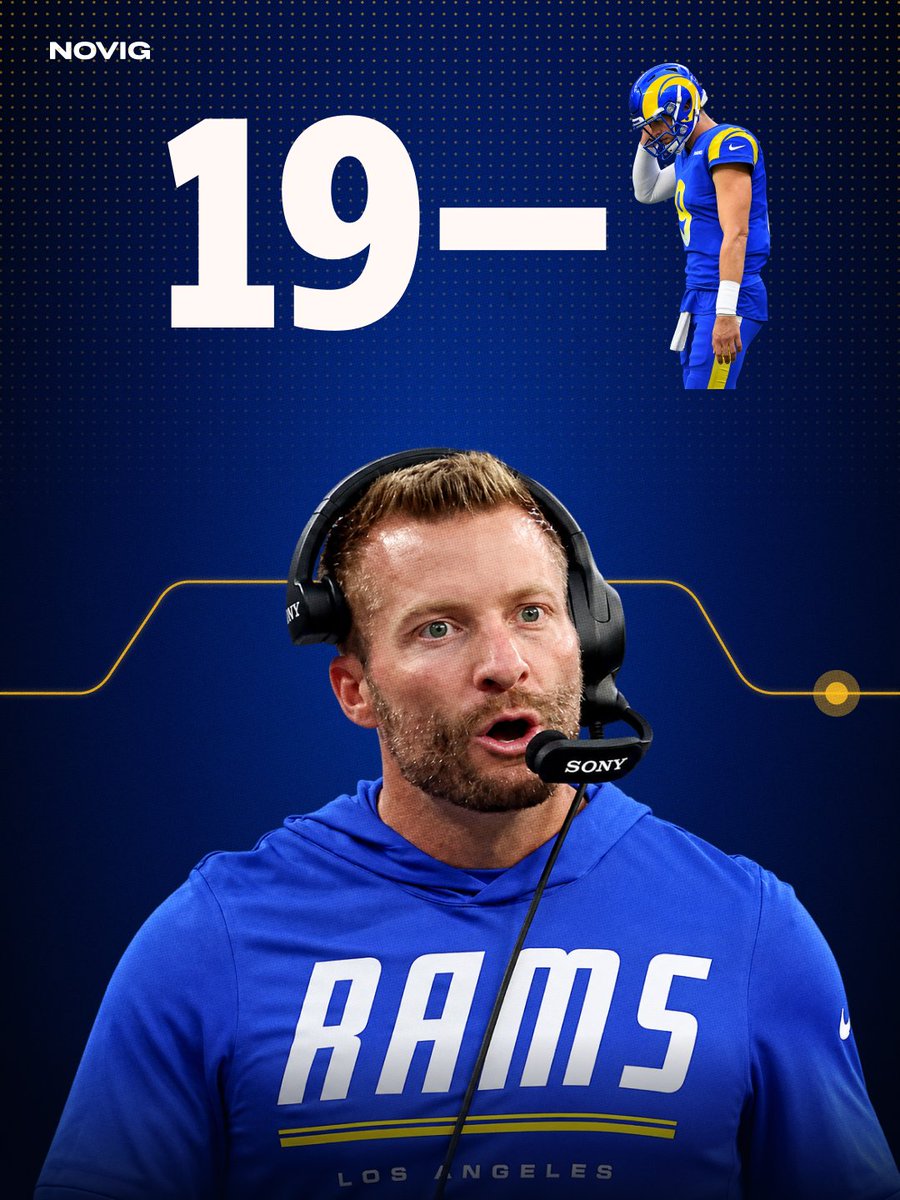 Novig's tweet photo. 🚨 WILD BUT TRUE:

The Rams became the FIRST team in NFL history to LOSE a game despite:

- 450+ total yards
- 0 turnovers
- Their opponent committing 100+ penalty yards

NFL teams were previously 19-0 in games meeting all three conditions. 😳 https://t.co/wfjWSL37Ri