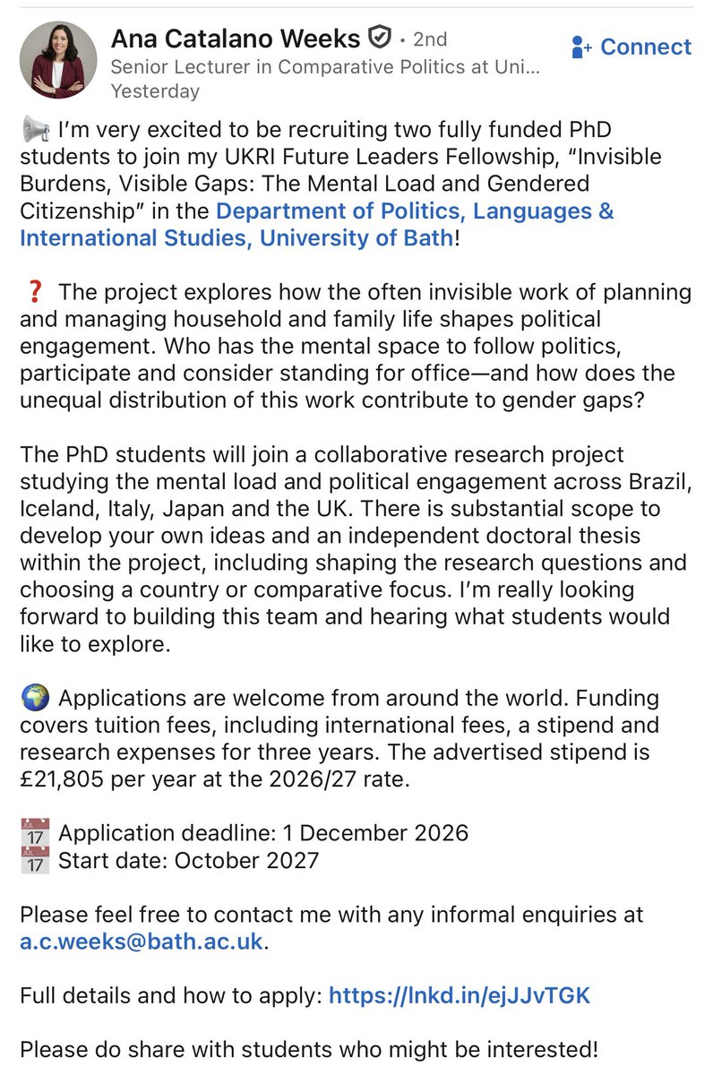 FeranmiFerary's tweet photo. This is a great PhD opportunity for anyone interested and eligible https://t.co/tURNYHvTMI