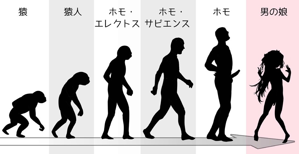 matsunashi7's tweet photo. 進化論。 https://t.co/wbWYdnxs67