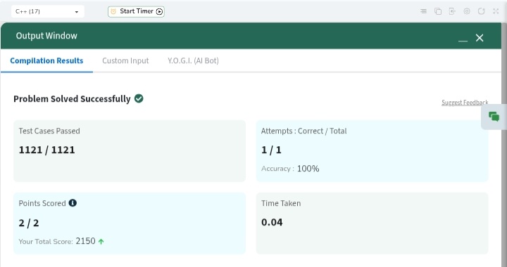 SaurabhKokate20's tweet photo. ⚡ Day 559 of Problem Solving 🚀🔥
559 days of pure consistency. No days off. No excuses. Just showing up and solving. 💻
#GeekStreak2025 @geeksforgeeks
#DSA #100DaysOfCode #CodeEveryday #ProblemSolving #CodingJourney #BuildInPublic #ConsistencyIsKey #DeveloperLife https://t.co/J1PokxrHcf