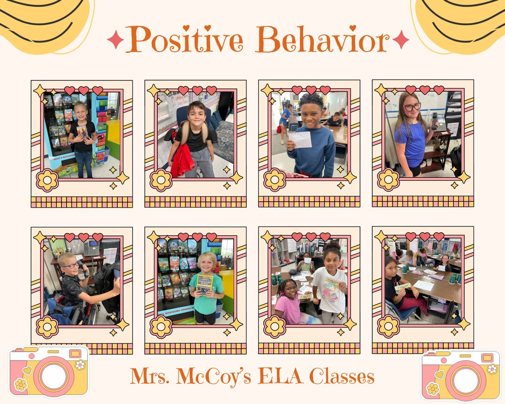 lyonsupperelem's tweet photo. These are just some of Mrs. McCoy's 4th grade students who have been recognized for positive behavior during the first 9 weeks of school. Keep shining! https://t.co/e6VBcFX0tW