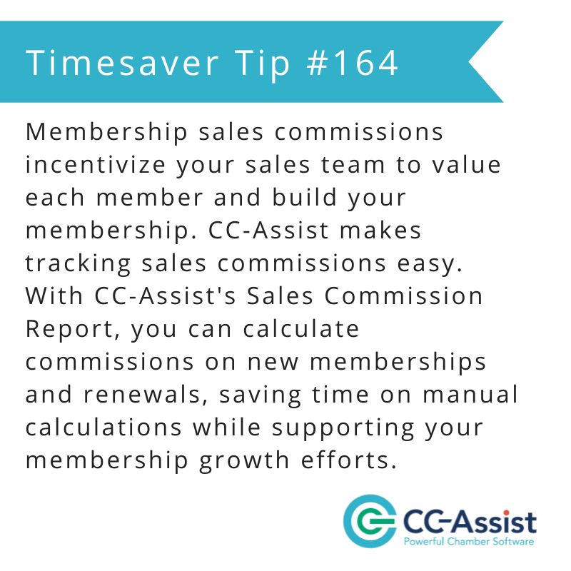 ChamberData's tweet photo. Simplify commission tracking and support your chamber's membership growth with CC-Assist! #TimesaverTuesdayTip 
https://t.co/ivisacWhe2 https://t.co/J4FLx8GqJz