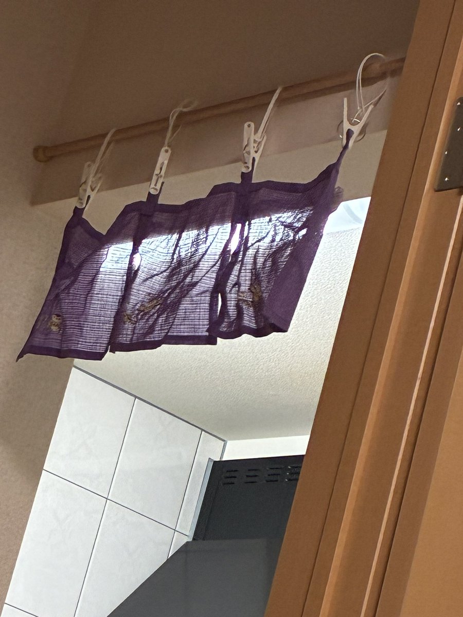 angeIyric's tweet photo. ママが廊下に付けた暖簾意味ないね https://t.co/2aNjY1HizQ