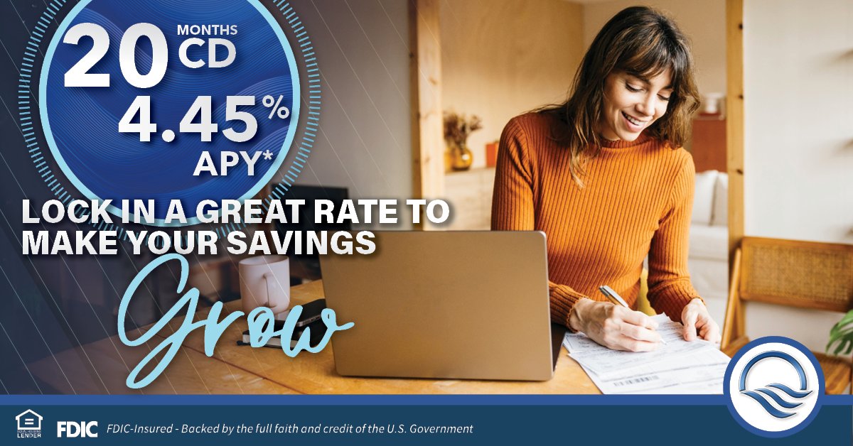FirstBankLake's tweet photo. Want to lock in our best CD rate? Let’s talk about our 20-month CD.

Right now it’s earning 4.45% APY*, our highest rate across every CD term we offer.

👉 Learn more: https://t.co/YSMXnEjBdS

*See full disclosures: https://t.co/YSMXnEjBdS https://t.co/ahF4S04Q30