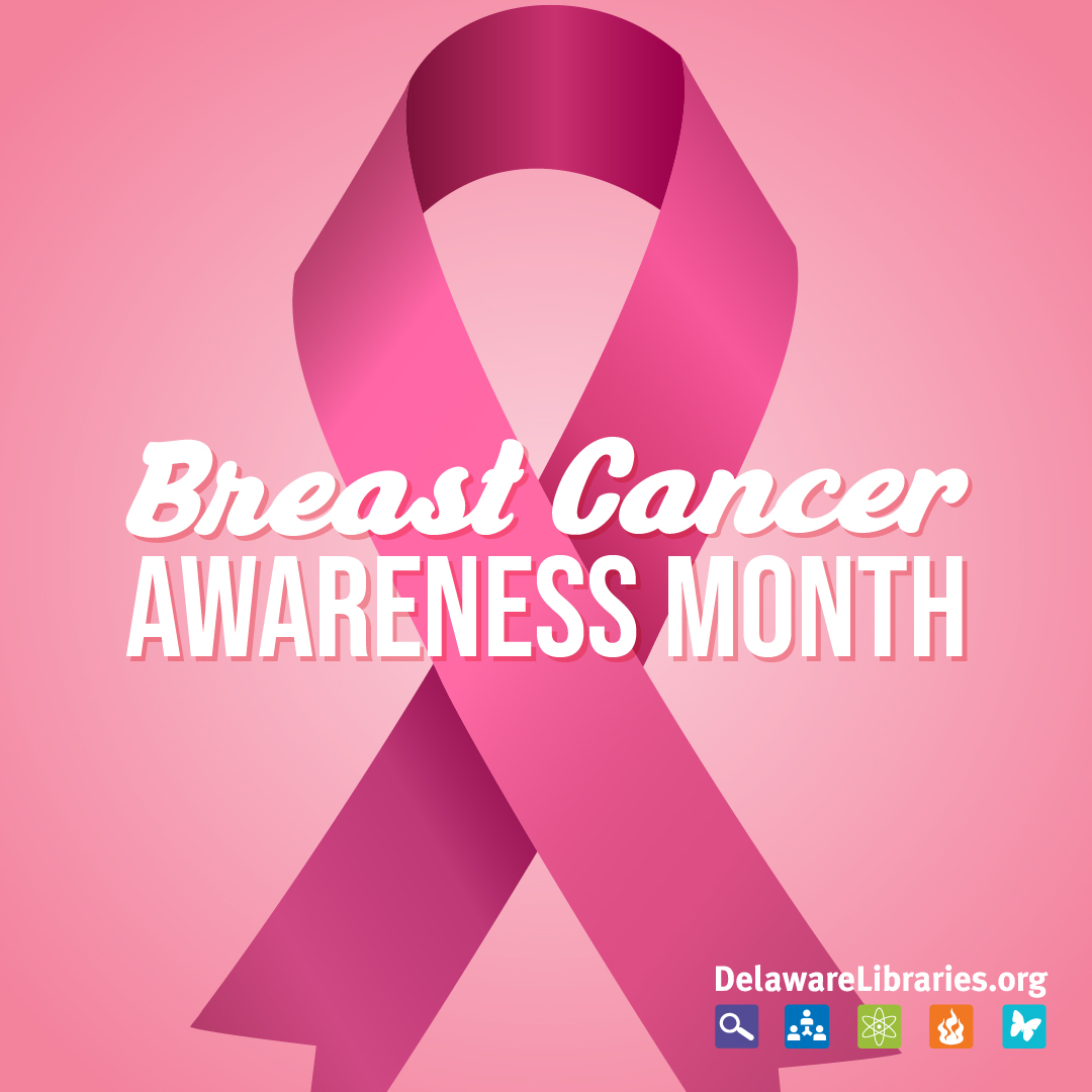 DELibraries's tweet photo. National Breast Cancer Awareness Month is an annual international health campaign held every October to promote screening, education, research, and support for those affected by the disease.  https://t.co/29RhD58RVp  |  https://t.co/DBFCDTEjhm #netde https://t.co/0uPe2zmpkS