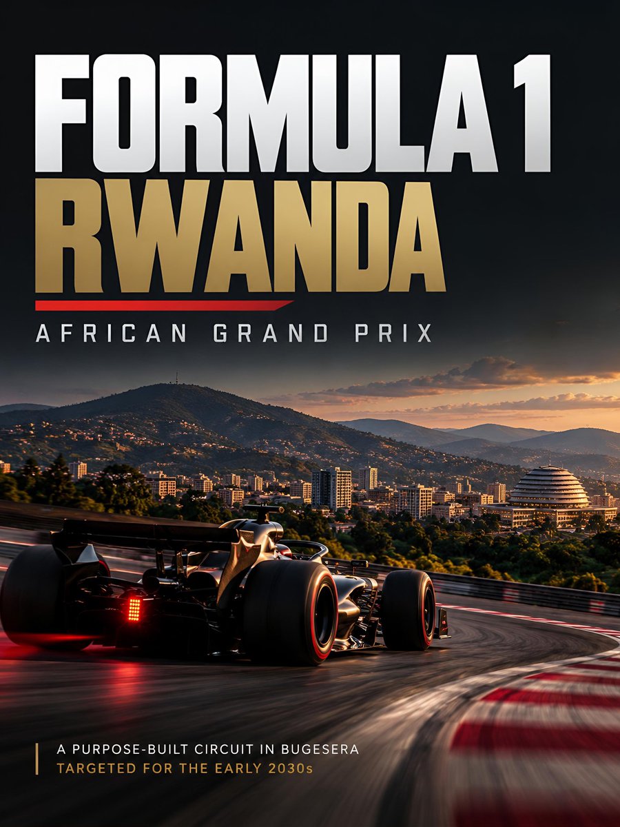 LuxAfrique's tweet photo. Africa returns to the F1 calendar. 🏁

More than three decades after the last African Grand Prix in South Africa, Formula 1 has signed a 10-year agreement to bring racing back to the continent, with Rwanda set to host a new race in Bugesera in the early 2030s. https://t.co/T0cgO9o7EJ