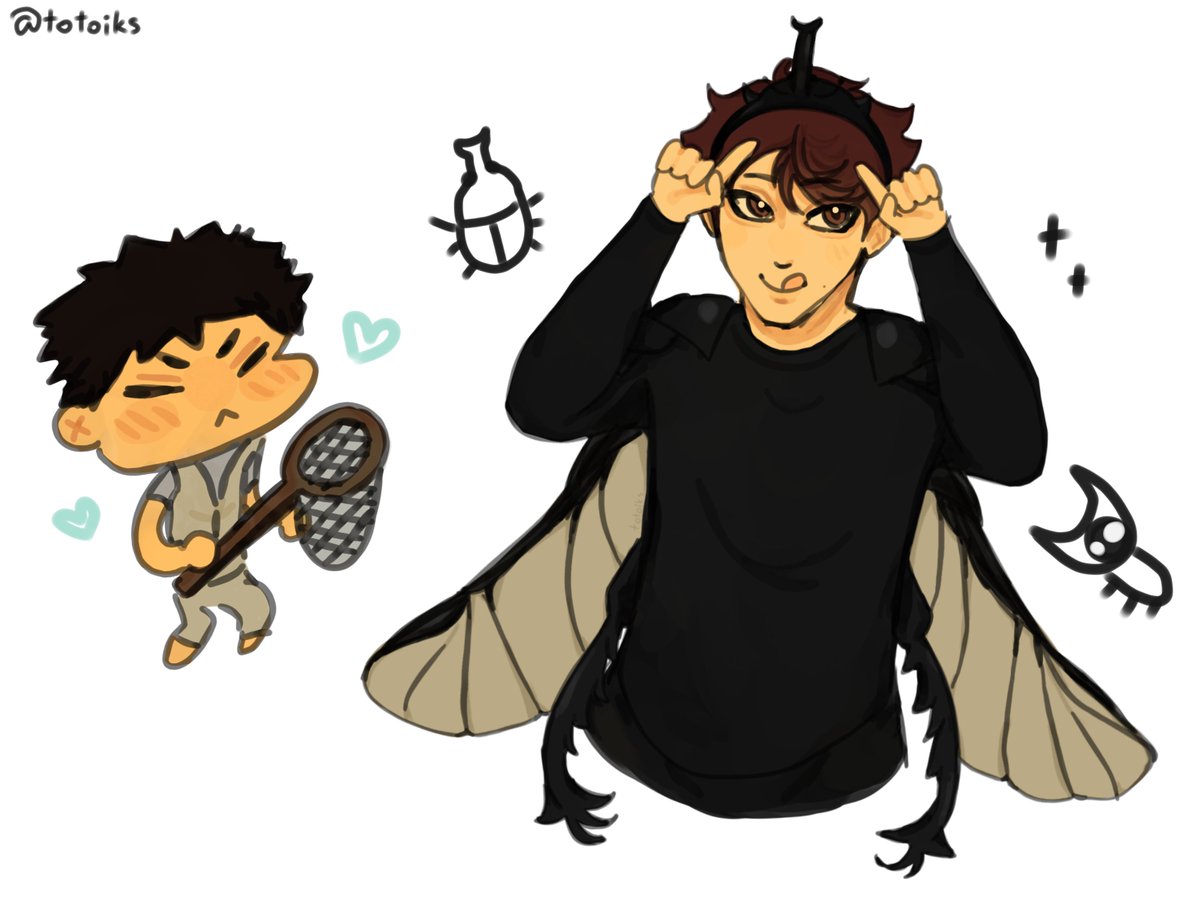 totoiks's tweet photo. silly little drawing but spreading my RHINOBEETLE TOORU AGENDA !!!!! #oikawatooru #haikyuu #hqtwt #iwaoi #beetletwt #beetlehaikyuu https://t.co/pXFmEnyQ0T