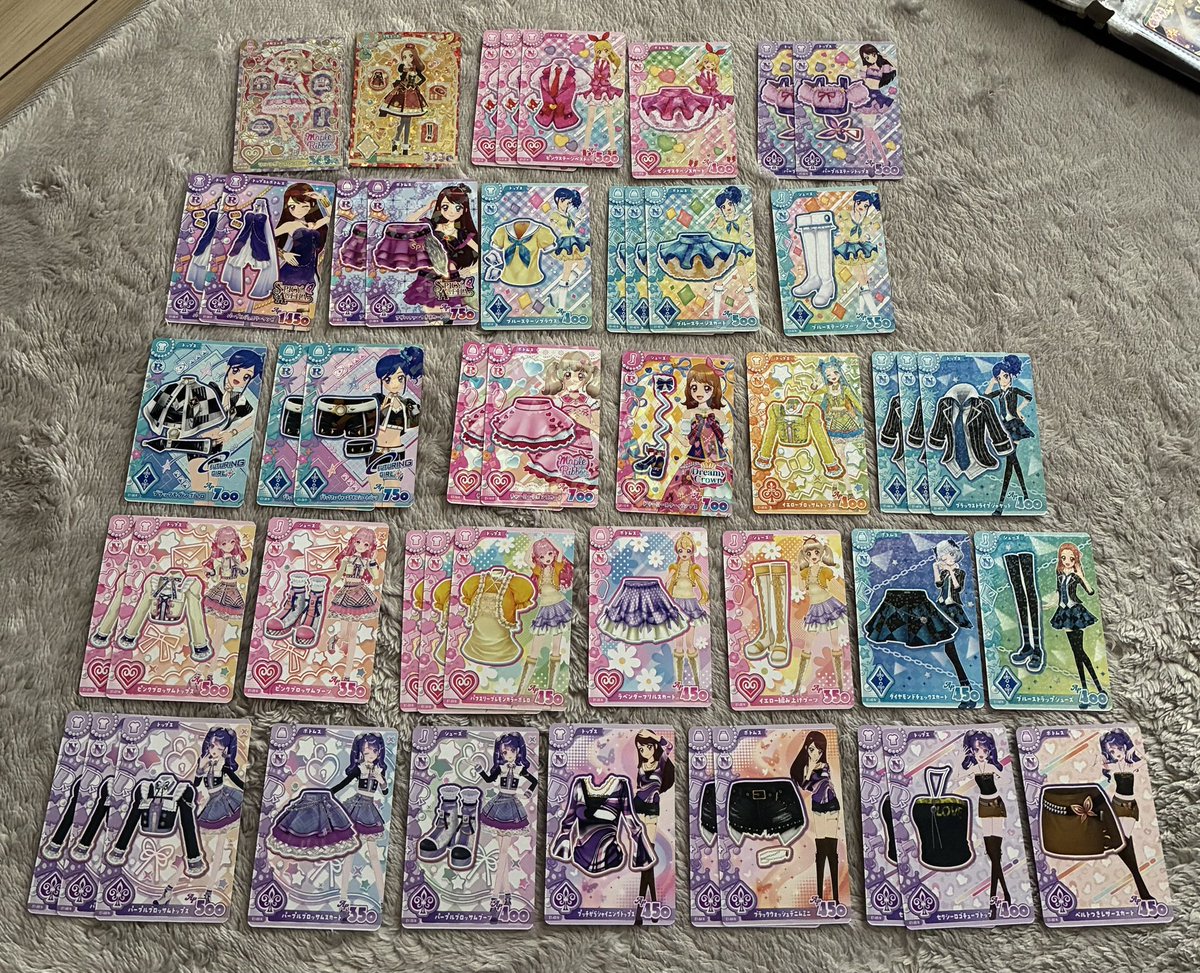 r_unichiku's tweet photo. 11400円分した中の被りカード🩷
こう見ると結構被りあるな…🤥
なんでアイスブルーフリルコーデだけ出ないんだ笑
#アイカツアンコール #神戸 #三ノ宮 #アイカツ https://t.co/MkieGSCk7b