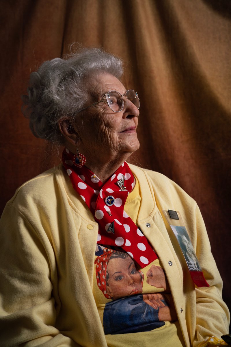 IWF's tweet photo. At 17, Mae Krier picked up a rivet gun to help win WWII.

Now, at 100, she's still fighting to ensure the Rosies' legacy lives on. 🇺🇸

As America celebrates 250 years, her story reminds us of the extraordinary women who helped build & defend our nation.
@thehill 
https://t.co/C8kruKO7yf