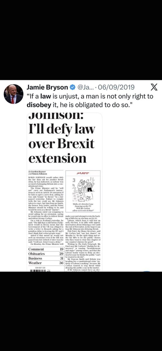 Utah87John10702's tweet photo. @CatharineHoey @carlalockhart @RhonddaBryant Is it as powerful as the leader of the DUP publicly posting about being obligated to break the law when the law is unjust? 😏 Take your fake outrage elsewhere. 

Offended by everything, ashamed of nothing. 

Hope this helps https://t.co/Gvr8LZcU3o