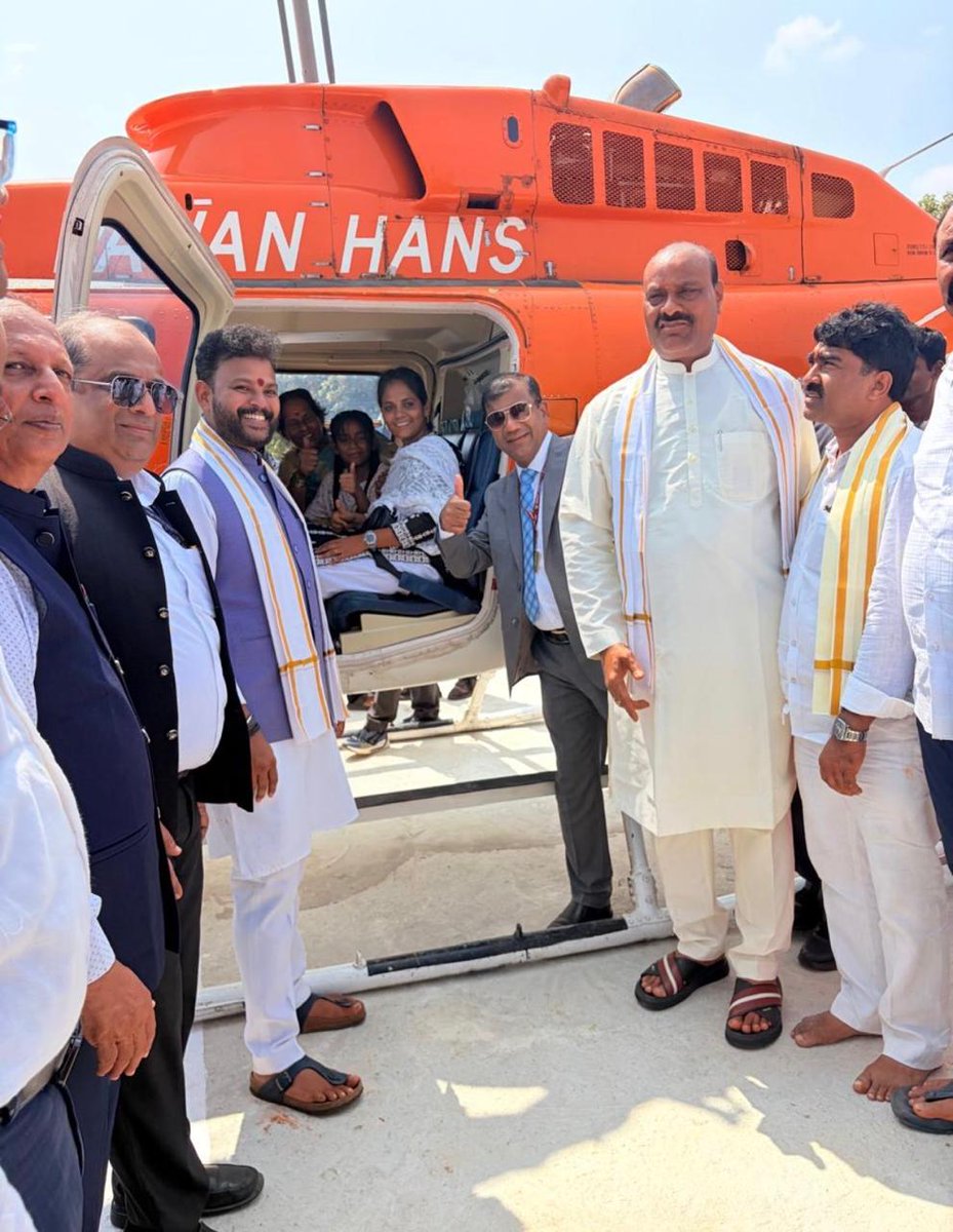 PawanHansLtd's tweet photo. Pawan Hans Launches Joy Ride Services at Srikakulam on the Auspicious Occasion of Kotabommali Kothammathalli Festival.

Pawan Hans Limited launched Joy Ride services at Srikakulam on 13 October 2026, on the auspicious occasion of the Kotabommali Kothammathalli Festival, in the esteemed presence of the Hon’ble Union Minister of Civil Aviation, Shri Kinjarapu Rammohan Naidu  and Shri Kinjarapu Atchannaidu, Hon’ble Minister for Animal Husbandry, Dairy Development & Fisheries, Government of Andhra Pradesh.

The launch ceremony was graced by Shri Sunil Kumar Nagdawne, Chairman & Managing Director, Pawan Hans Limited, along with Team Pawan Hans*. The special three-day service offers festival visitors a unique opportunity to experience the thrill of helicopter rides as part of the festive celebrations.

Through this initiative, Pawan Hans Limited reinforces its presence at the regional level by extending helicopter services during important local festivals and special occasions. This initiative reflects the organisation’s commitment to bringing helicopter services closer to regional communities and catering to seasonal travel demand during festive occasions.

Pawan Hans – We Fly for You! 🚁

#PawanHans #Srikakulam #JoyRide #KotabommaliKothammathalliFestival #CivilAviation #HelicopterServices #RegionalConnectivity @Pib_MoCA @MoCA_GoI @AAI_Official @Sunil_Nagdawne @RamMNK