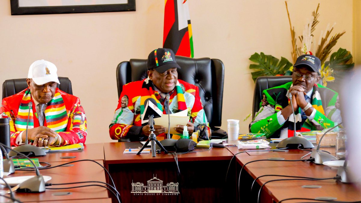 edmnangagwa's tweet photo. I welcomed the Politburo to the 398th Ordinary Session, marking the start of the 23rd ZANU PF National People’s Conference opening this Friday in Chinhoyi. Our focus is clear: translating party resolutions into tangible economic results.

We reviewed final preparations and the Central Committee Report. I urged Committee Chairs to be guided by the collective wisdom of our delegates. Every deliberation must enhance intra-party democracy and positively impact the quality of life for all Zimbabweans.

I commend our Departments for great strides in our 2025/2026 administrative performance. Through policy oversight and stakeholder engagement, we continue to drive reforms and foster real-time gap closing with a singular unity of purpose.

My profound gratitude goes to the Organising Committee, Resource Mobilisation Sub-Committee, donors, and well-wishers for a highly successful Presidential Fundraising Dinner Ball in Harare. Your support strengthens our organizational foundation.

Success is in the DNA of ZANU PF. Our responsibility does not end with passing resolutions. We must provide bold oversight to ensure full, impactful implementation guided strictly by our national interests as we march towards Vision 2030.