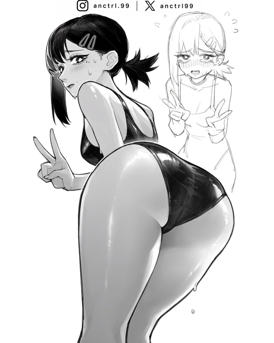 anctrl99's tweet photo. Kobeni swimsuit 

#Chainsawman #kobenihigashiyama #sketch #draw #monochrome https://t.co/JvTUgpJfEh