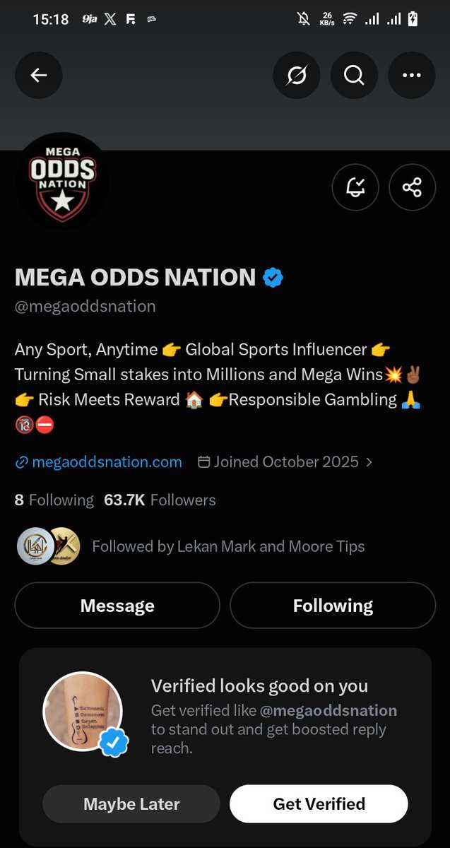 OgunladeOl's tweet photo. @officialmoore7 @megaoddsnation 8103878836
Opay https://t.co/JzBHDJ5Wno