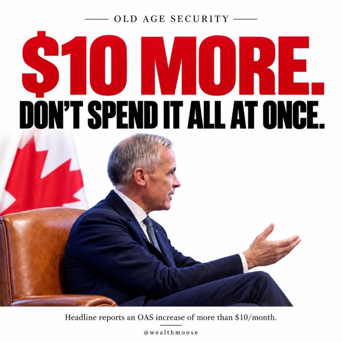 TheBuckYouWill's tweet photo. 🚨🔥YOU CAN'T HATE THE LIBERALS ENOUGH.🚨

Old Age Security cost of living increase...

...$10.

$10 A FUCKING MONTH.

(This is NOT a joke and Liberals should be fucking ashamed of themselves - ESPECIALLY after gifting Ukraine $25.5 billion. Fuck right off with this bullshit.)