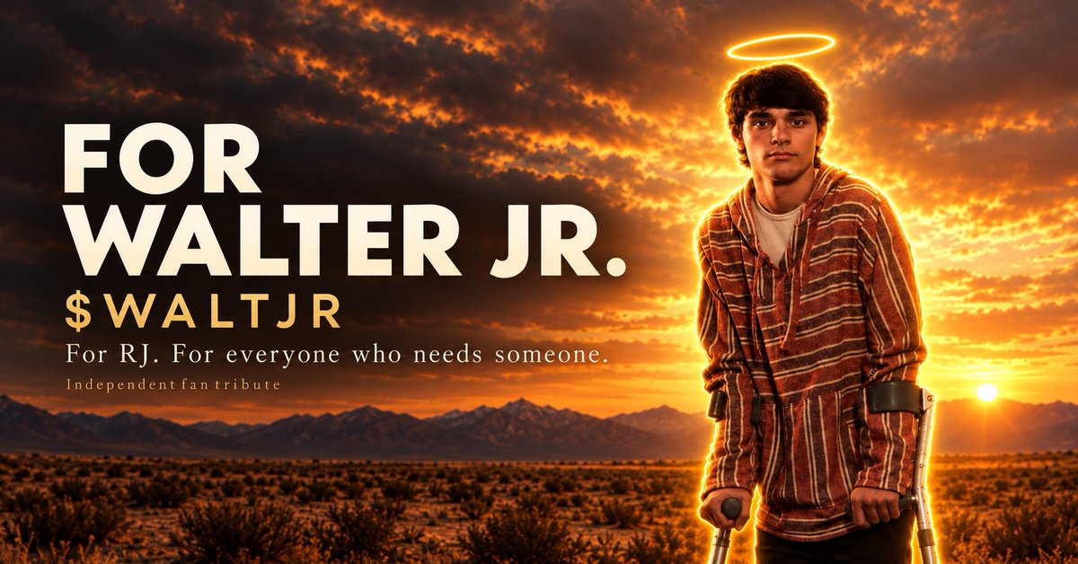 ForWalterJR's tweet photo. @itsSaulGoodman RJ Mitte helped others feel seen. Let’s carry that kindness forward.

100% of $WALTJR creator rewards are pledged to Suicide Prevention Services.

Check on someone you love. Make time to listen.

https://t.co/0bGsoAQJL8 https://t.co/m9lamxTb9y