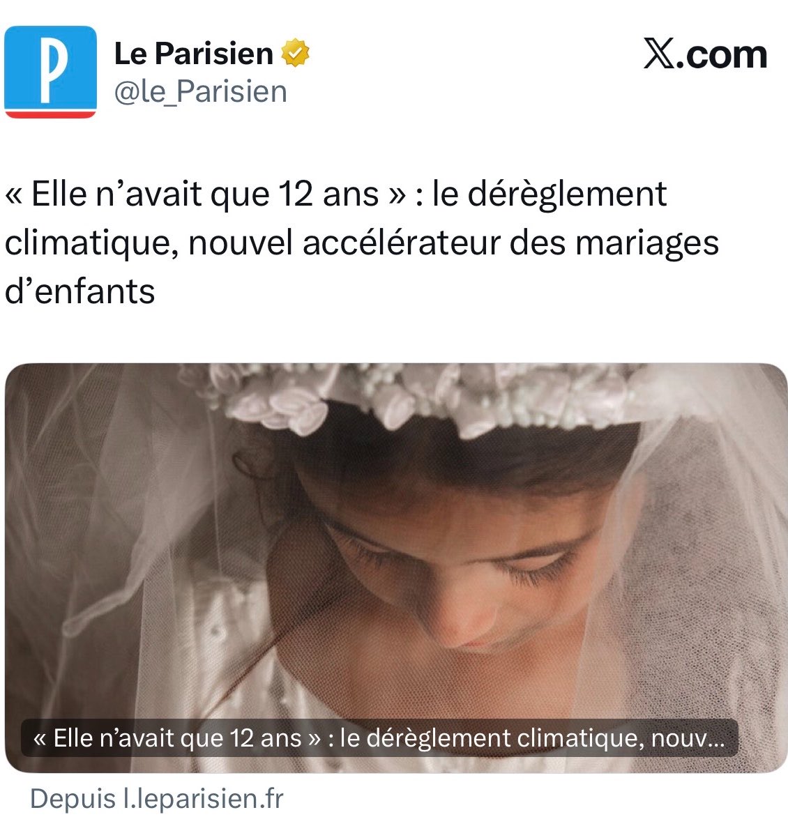 ChaRocher's tweet photo. Mariage d’enfants, multiplication des tags,…

C’est fascinant le nombre de sujets qu’on peut coller sur le dos du réchauffement climatique. Et ça se dit « journalistes »… https://t.co/msJ6qanzbr