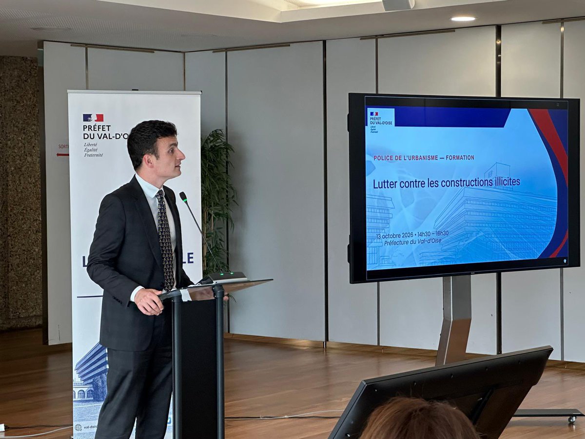 Prefet95's tweet photo. 🏗️ #Urbanisme | Dans le Val-d’Oise, @prefet95 a engagé une dizaine de procédures de police administrative contre des constructions illégales depuis le début de l’année 2026.

🎯 Aujourd’hui, les élus du département se forment à la police de l’urbanisme en préfecture : procédures à engager, moyens mobilisables et mise en œuvre concrète pour lutter contre les constructions et aménagements illicites.

🏛️ La loi du 26 novembre 2025, dite loi « Huwart », renforce les pouvoirs de police administrative de l’État et des communes pour faire respecter les règles d’urbanisme.

🤝 Un temps fort pour renforcer l’action des élus et lutter efficacement contre les constructions illégales.