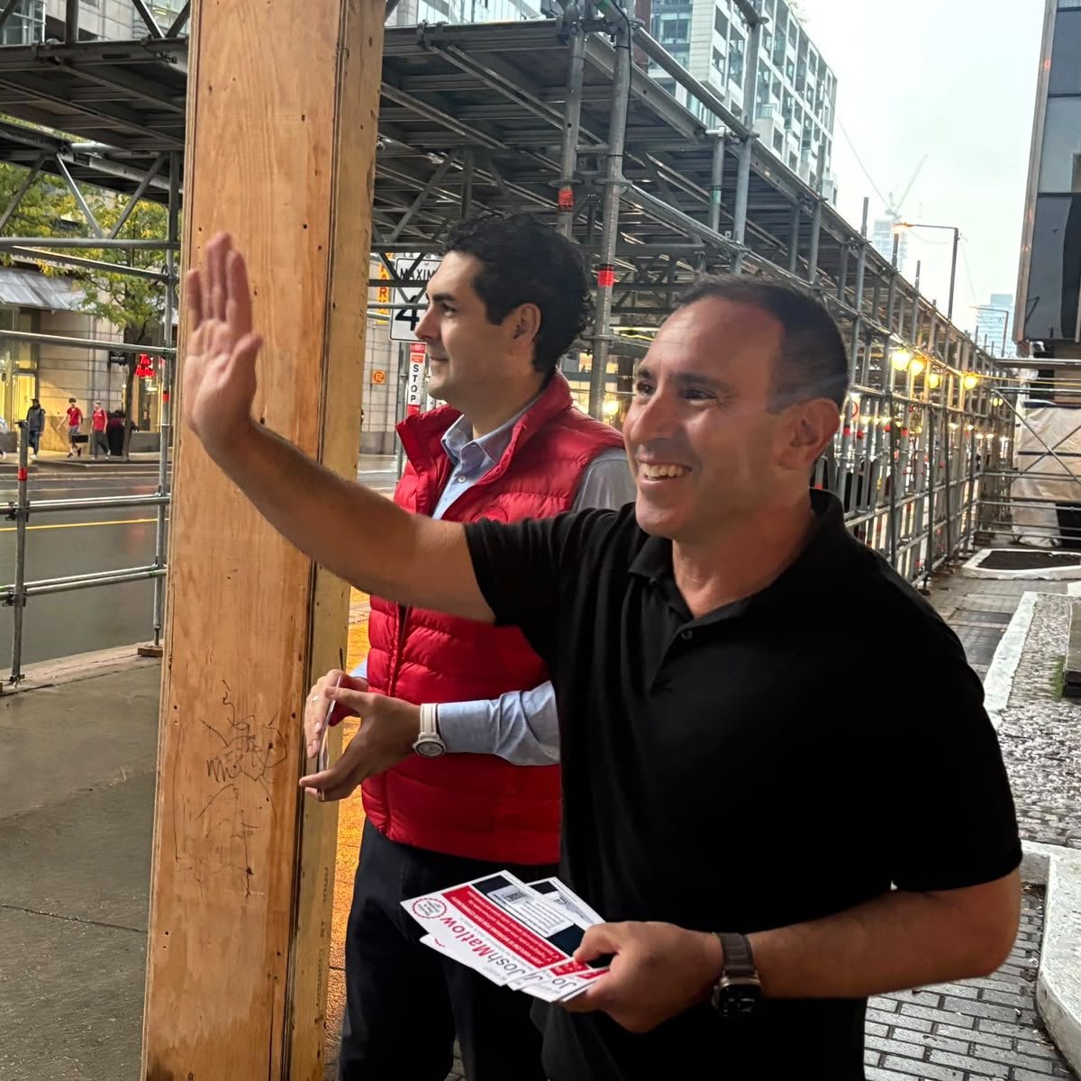 vgasparro's tweet photo. I was out with my friend, Josh Matlow, at Eglinton Station this morning meeting residents on their way to work. Josh has served his community at City Hall since 2010, fighting for affordability, stronger renter protections, and efficient transportation. I am proud to support him for re-election as councillor in Toronto—St. Paul’s.