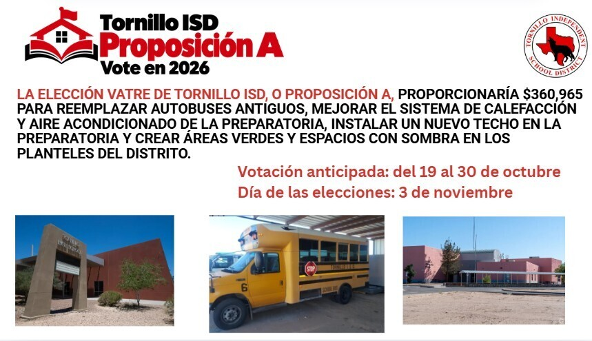 TornilloISD's tweet photo. 🗳️ Early Voting starts on Monday 🗳️ 

Walk in to the polls informed! Learn more at https://t.co/YA2EumOBFO https://t.co/uLPkJoKz0F