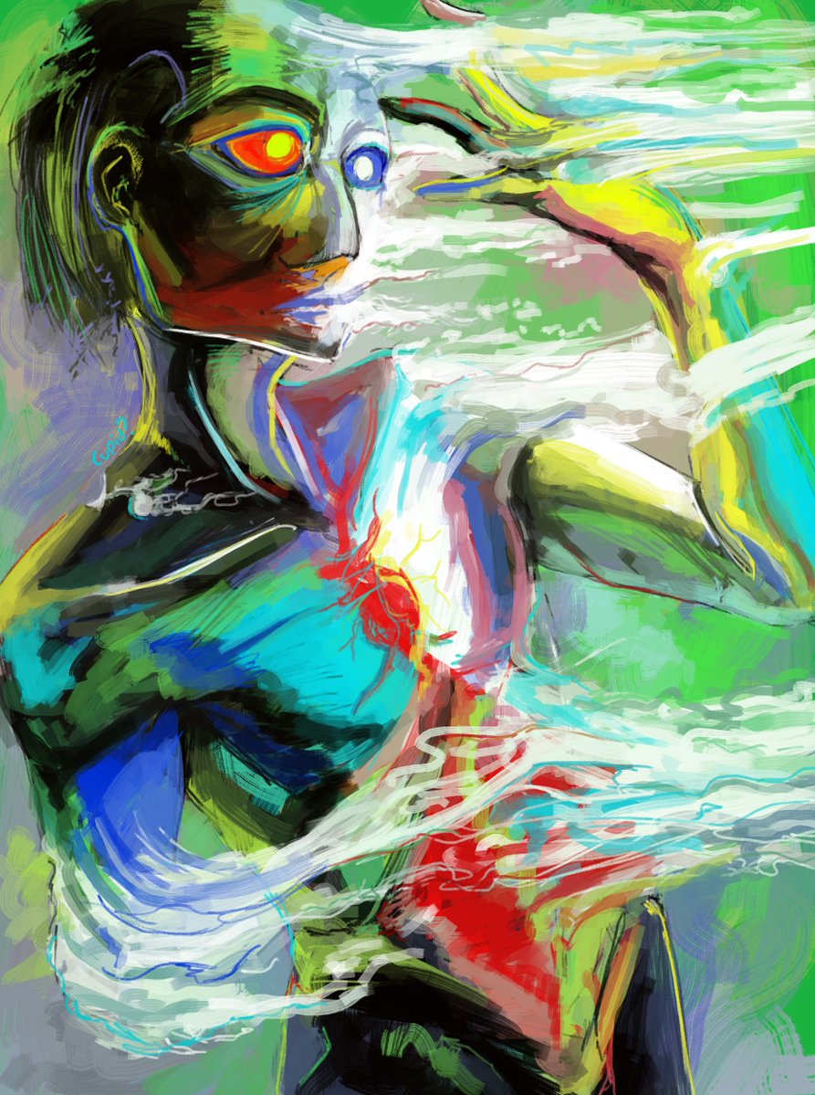 cupidenigma's tweet photo. [ The fear of paying back the sand you were given ]
alt title: "Disintegration"; done last year while experimenting with a style. https://t.co/bWYaKhWXg0