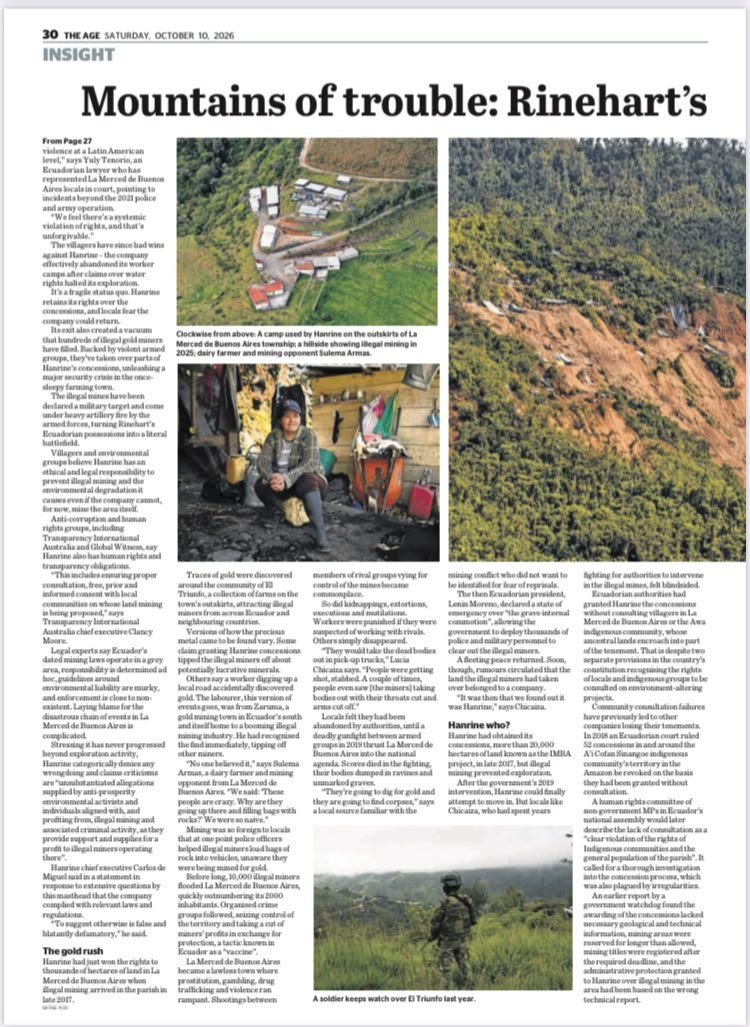 APTNorteEcuador's tweet photo. @ambiente_ec 📍La zona es reconocida por su histórica lucha en contra de las invasiones de la minería ilegal caracterizada por flagrante actividad ilícita de recursos mineros realizada por #GDOs, #GAIs y, disidencias del ex #FARC.
#SOSLaMerceddeBuenosAires
#LaMerceddeBuenosAiresResiste
📰 https://t.co/w8w6gnxVfy