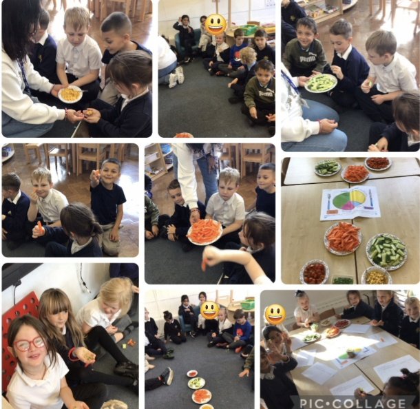 Sandfields_Pri's tweet photo. We enjoyed tasting different salad ingredients that we could include in our healthy wraps in Dosbarth Turtles today! We expanded our vocabulary by using different describing words. #sfpdosbarthturtles #sfparticle28 #sfphealthandwellbeing https://t.co/3jmXNabYza