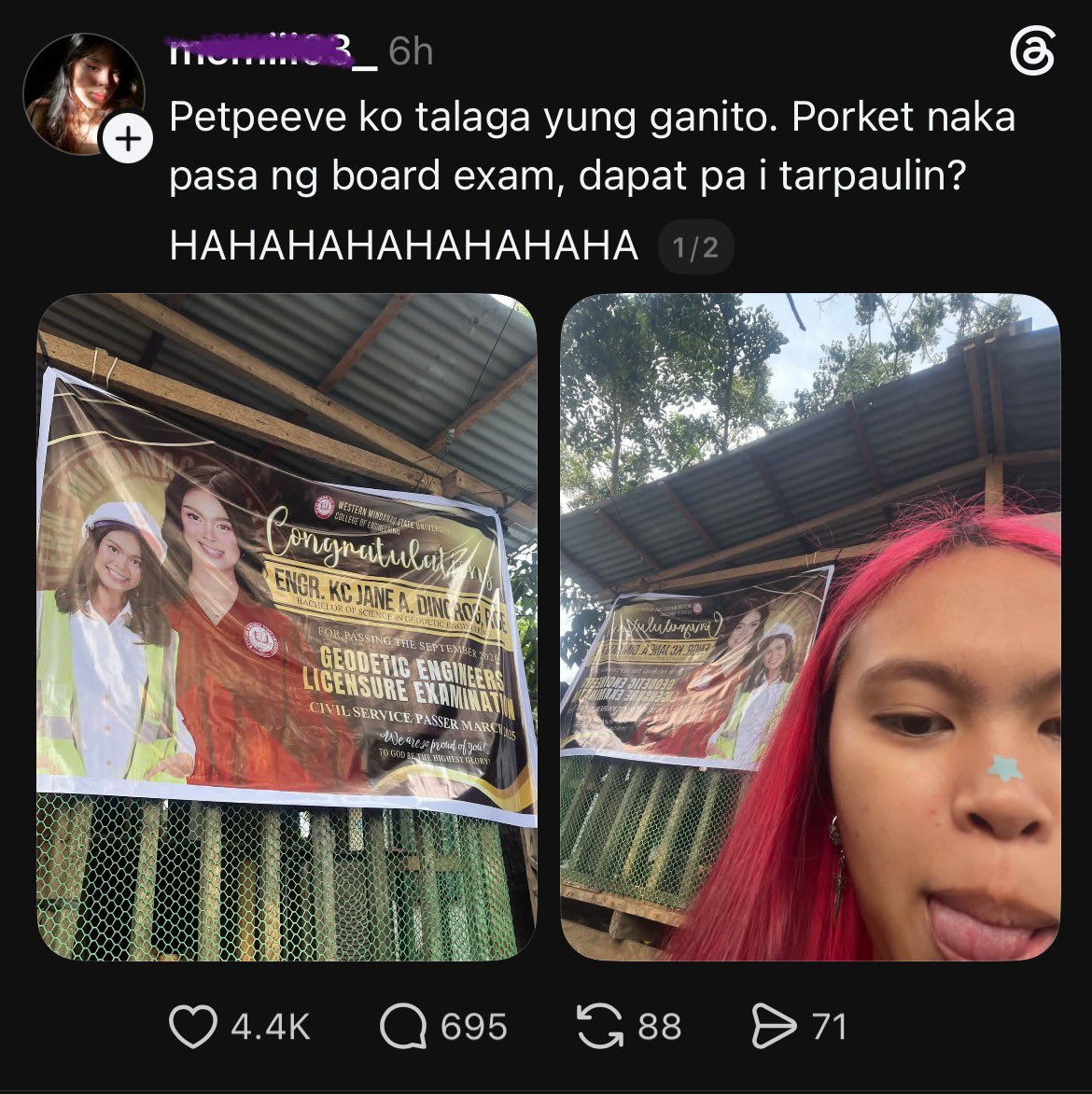 rphjude's tweet photo. what do you guys think? ano ba pakealam natin how someone celebrates their wins? let them be! https://t.co/JGwBFCjEQ2