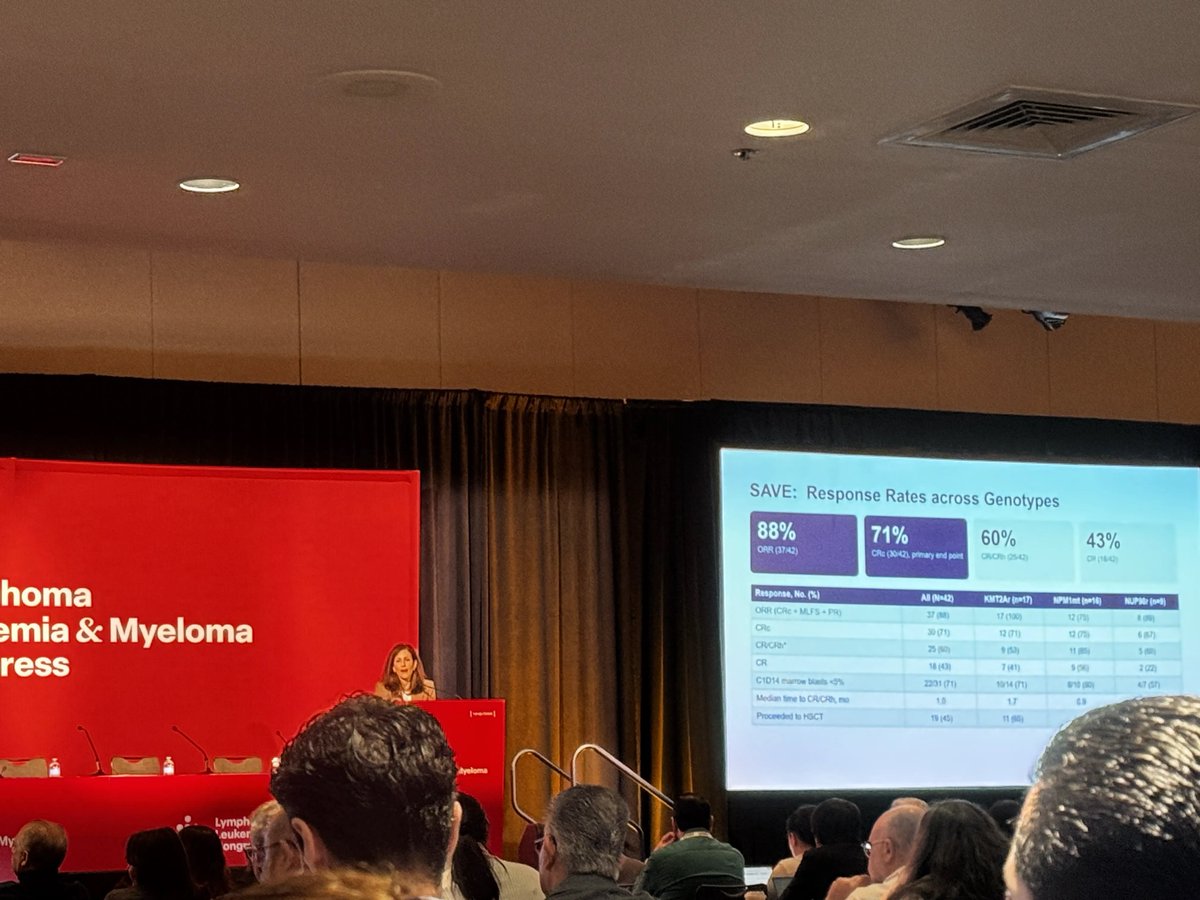 YLeyfman's tweet photo. Full house at the 2026 Lymphoma, Leukemia & Myeloma Congress for Dr Gail Roboz of Weill Cornell Medicine discussing the latest oral therapeutic advances in AML.
#llm2026 #llm26 #aml #transplant #oraltherapy https://t.co/9D0h43Pi2z