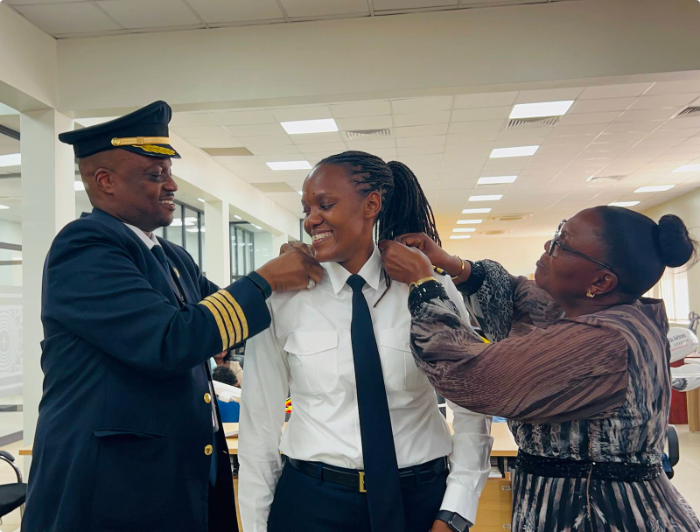UG_Airlines's tweet photo. Some milestones deserve to be celebrated beyond the moment!!.🥳 
Today, we celebrated Captain Rita Nasirumbi, who made history as Uganda's and Uganda Airlines’ first female captain. A proud moment for the Airline and an inspiring reminder of what women can achieve.  

Congratulations, Captain Rita!!👩‍✈️✈️ May your journey continue to inspire many more women to take the skies.  #FlytheCrane