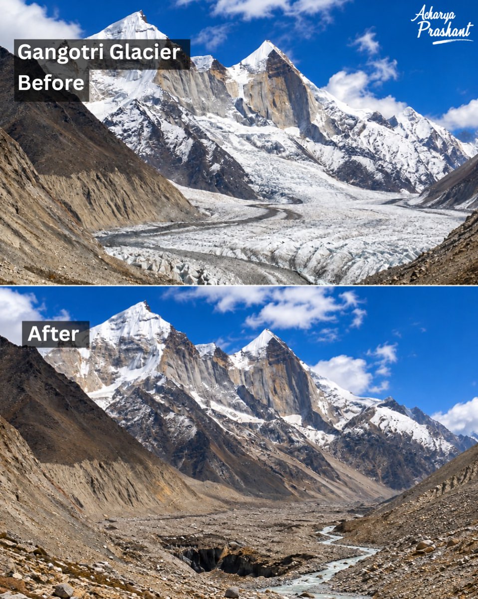 Prashant_Advait's tweet photo. In the last 100, 150 years, the CO2 has gone up from 280 to around 440 ppm now.

It’s not just about what is happening, it’s about the speed at which it is happening.

The biggest help you can provide to the climate cause is not just switching to EVs.

You also have to look at the number of emitters, which is the population itself.

The climate discourse has to become mainstream.

Know your footprint and the breakup of your footprint. Then bring it down.

~ Acharya Prashant