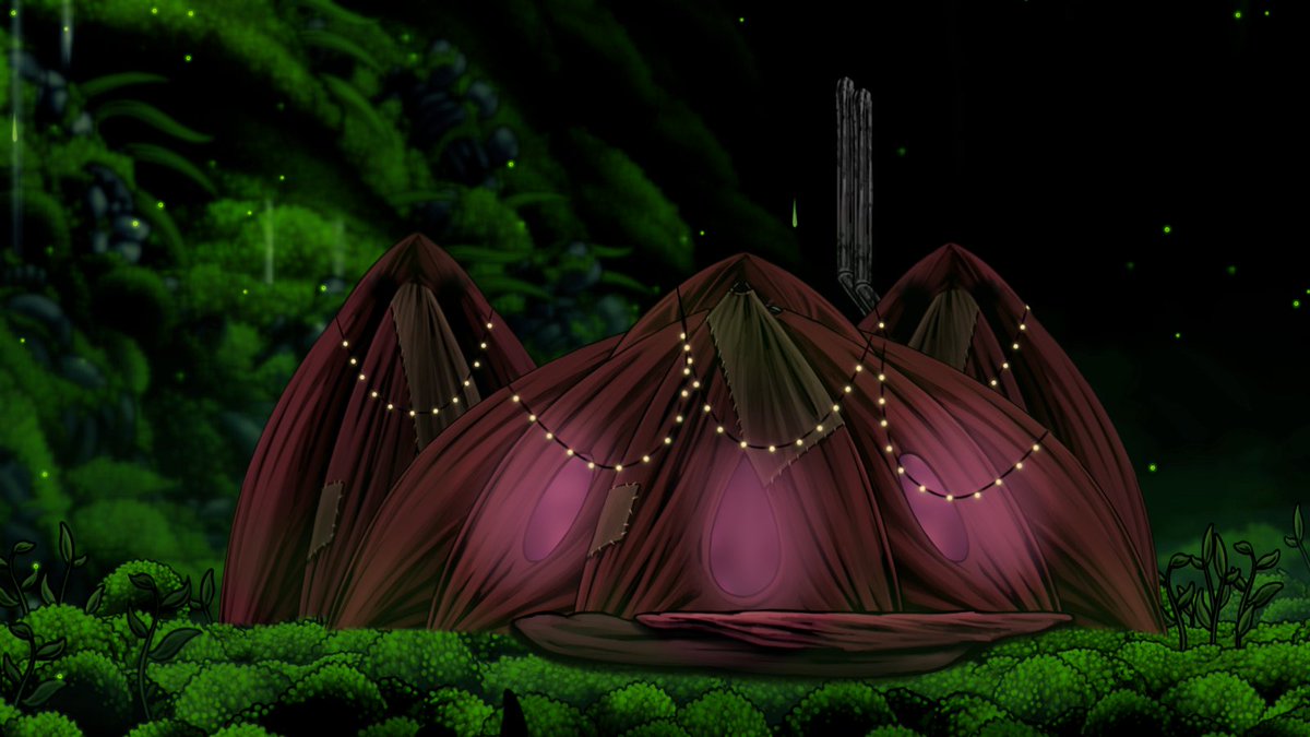 Crustontheedge's tweet photo. [Strange tents have appeared in the Moss Grotto.]

[And more to come.]

[THE CARAVAN ENTERS #PARODYTWT] https://t.co/62KY7ZqA2p