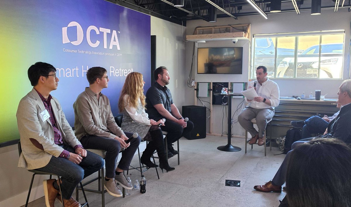 CTATech's tweet photo. Where is the smart home headed? We brought together the people shaping it.

Two days of innovation, diverse perspectives and meaningful connections at CTA's Smart Home Retreat.
Great ideas and relationships move industries forward. https://t.co/dvrq3TR1Jo