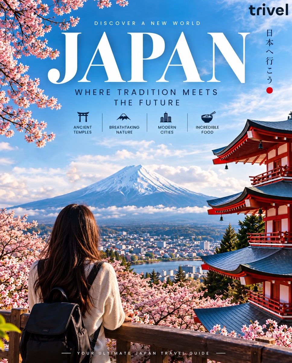 PrincessNunee1's tweet photo. Japan is waiting. Ready to explore? From Tokyo’s neon streets to Kyoto’s timeless beauty, Osaka’s energy, and Mount Fuji’s iconic views, discover where tradition meets the future. Plan your Japan escape with TRIVEL: 6359492424 https://t.co/usAX8pz9gu