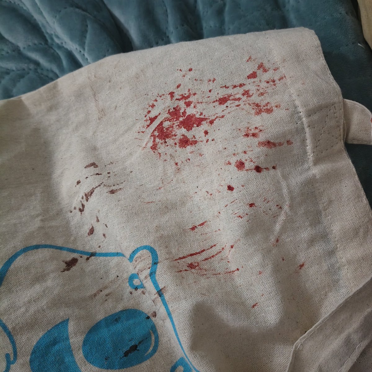 xddmina's tweet photo. second time i clean the blood with this ecobag just so I don't have to go looking for toilet paper lol https://t.co/MGXLcJXPkI