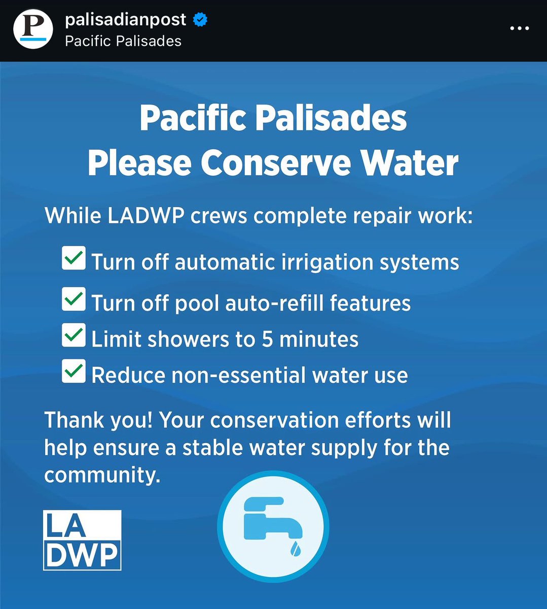 spencerpratt's tweet photo. They're trolling us. After 2 years of having no water in our reservoirs while our town burned down...WE are being ordered to conserve water. Karen Bass has turned our nation's second most vaunted city into a 3rd world shithole. It's actually uncanny how far we've fallen. https://t.co/4WtGp19PKo