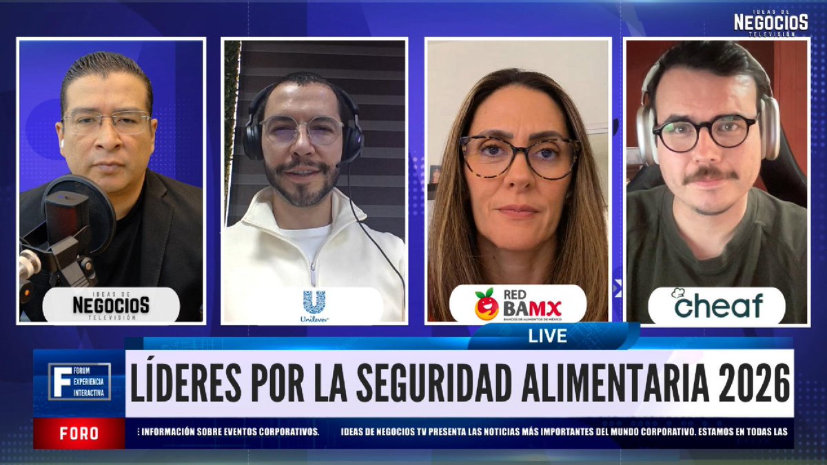 IdeasNegociosTV's tweet photo. Invitación

Próximamente el Foro Líderes Comprometidos con la Seguridad Alimentaria 2026 con Unilever, BAMX y Cheaf: ¿Cómo transformar el sistema alimentario en un motor de bienestar y de regeneración para México?

Viernes 16 de Octubre

@UnileverMX @Red_BAMX @Cheaf_app https://t.co/oufm3ADIJN