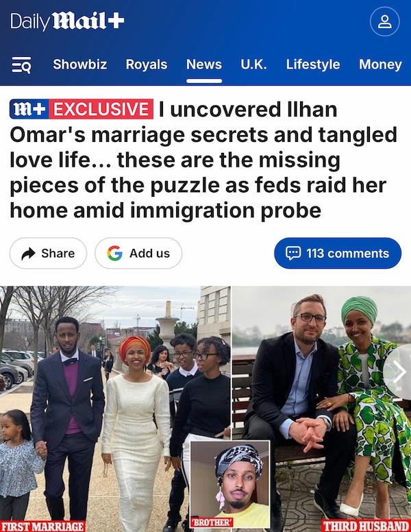 TonySeruga's tweet photo. “We uncovered Omar’s marriage license application with Elmi filed at a Hennepin County office in Eden Prairie, Minnesota, when she was 26 and he was 23.”

“On their marriage application, they gave their address as Columbia Heights, Minnesota, but were married 25 miles away in Eden Prairie at a nondescript single-story brick building that houses a county office and a library.”

“Despite both being Muslim, the ceremony was conducted by Wilecia Harris, a Christian minister. 'If they had gone to an imam, he would have almost certainly known if they were related,' one Somali leader in Minnesota said.”

https://t.co/GRTDxMWLAk