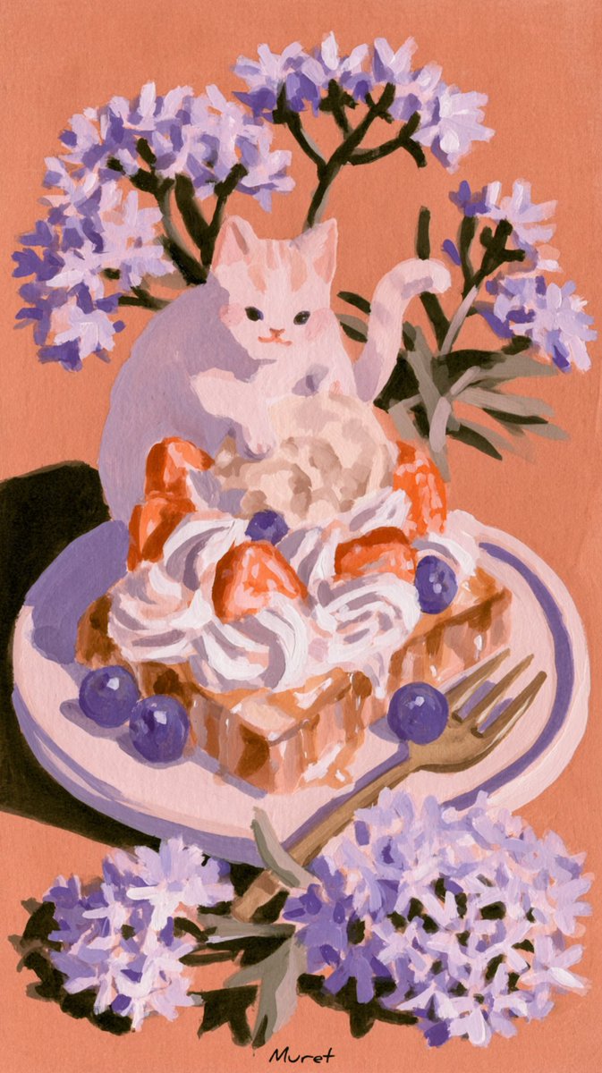 ArtMuret's tweet photo. 🔖srefコ－ド
--sref 4056742028

甘いひととき、猫とベリー🍓🫐
srefチャレンジにゃ〜💜
#muretart #srefcode #AIart #AIイラスト https://t.co/LHk5RrtjNZ