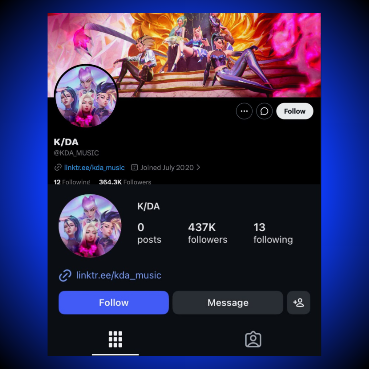 TheePopCore's tweet photo. K/DA’s social media accounts show signs of activity for the first time in nearly six years.

— The virtual K-pop group set a record for the MOST viewed debut MV by a K-pop group in 2018 and became the FIRST K-pop girl group to earn RIAA Platinum certification in 2022. https://t.co/hwLopURGWC