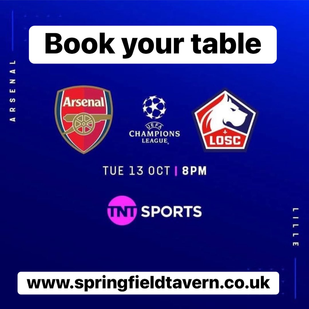 SpringfieldBarG's tweet photo. ⚽️The Champions league is back ⚽️

⚽️Arsenal v Lille ko 8pm⚽️
⚽️Atletico Madrid v Man Utd ko 8pm⚽️
Thai Food served 12pm to 10pm

Book your table @ https://t.co/ur06j85hu4

@muswellhillfamilies @boundsgreenpta @freirnbarnet @LondonGAA @enfieldtown @boundsgreenon @ManUtd @Arsenal https://t.co/Wix2pZSuSp