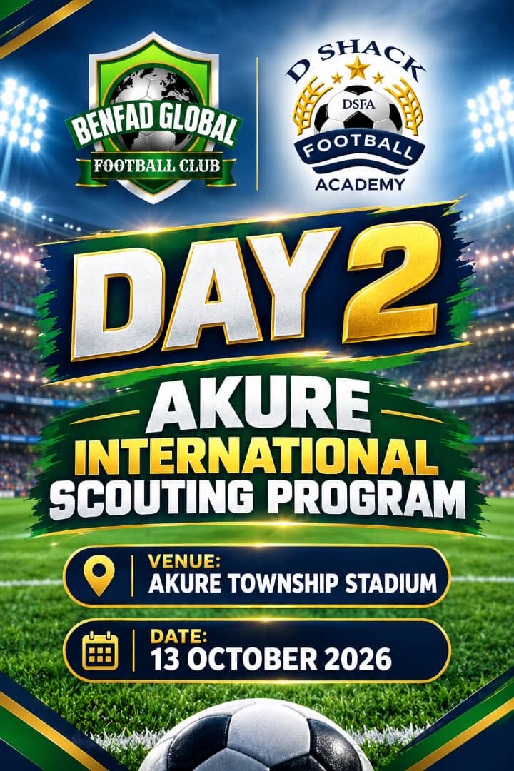 DshackFA's tweet photo. ⚽🔥 DAY 2: WE’RE BACK IN ACTION! 💙🤍

The boys of DShack Football Academy came back on the pitch for Day 2 of the Akure International Scouting Program!

Eyes on the game. Hearts in the mission. Let’s go, DShack! 🔥⚽

#DShackFA #Day2 #AkureInternationalScoutingProgram https://t.co/os4l2QKrLP