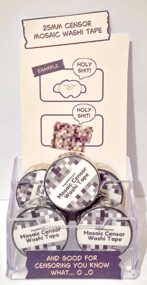 kapalkilayyyy's tweet photo. Censor washi tapes for Komiket Originals :3 https://t.co/jEicct7bmc