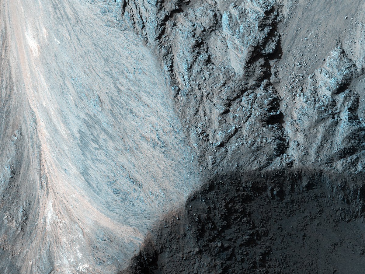 HiRISE's tweet photo. HiPOD: A Canyon Wall in Coprates Chasma

The walls here potentially expose pristine crustal material. This is an area of interest that could be accessed and is within potential future rotorcraft mission traverse. 

https://t.co/inF1SZjQMB
NASA/JPL-Caltech/University of Arizona https://t.co/d7GipeBiEQ