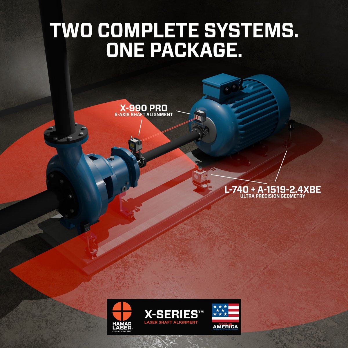 XSeriesAlign's tweet photo. 2 complete systems. 1 comprehensive  solution.
X-990 PRO + GEO ULTRA PRECISION combines:
• X-990 PRO 5-axis shaft alignment
• L-740 ultra-precision geometric
Measure the coupling and the geometry that can affect it.
https://t.co/RHV04xM1Vj

#ShaftAlignment #HamarLaser https://t.co/tZips3Z1FN