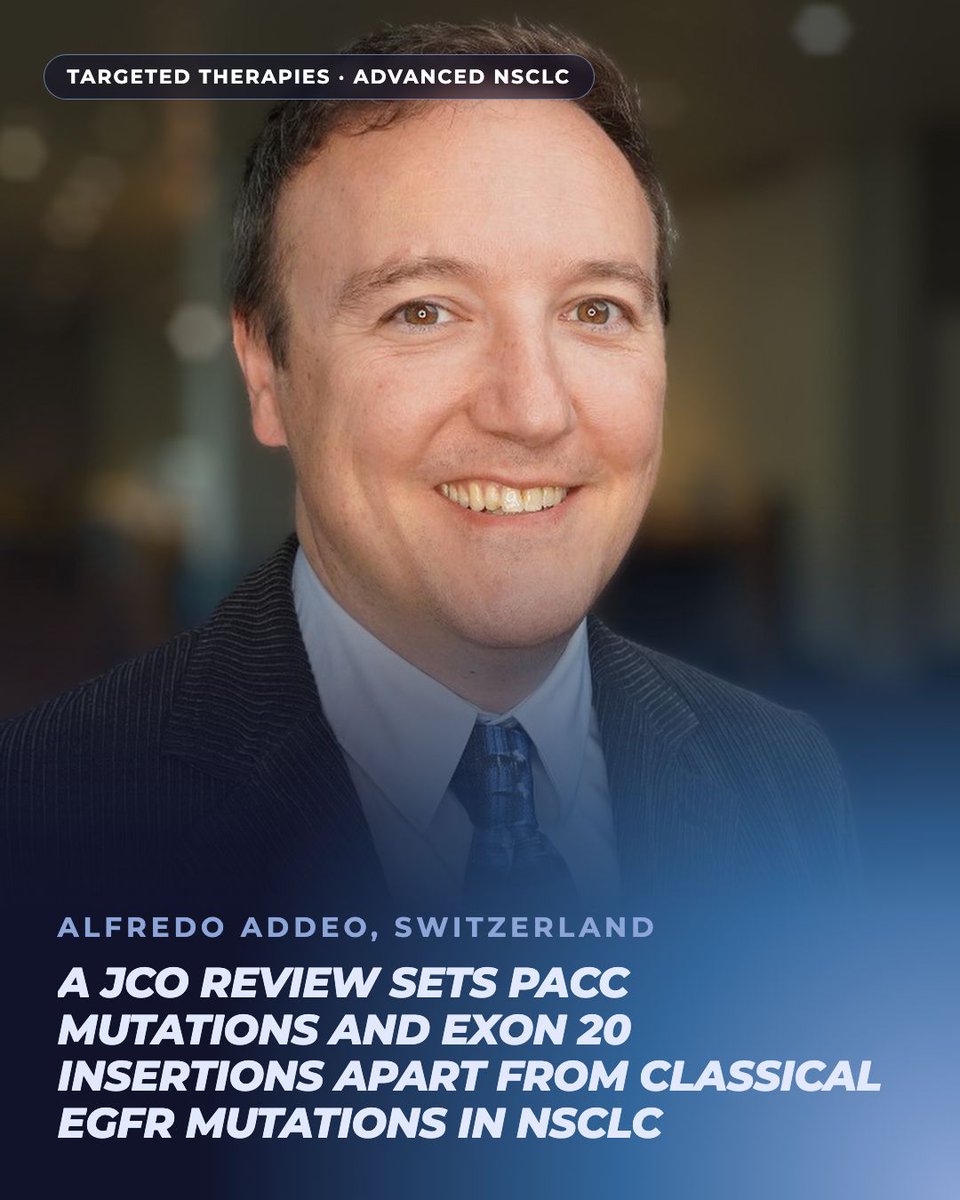 LungSummit's tweet photo. A JCO review finds the most consistent activity in single EGFR PACC variants with afatinib, and often more benefit from osimertinib when a classical mutation sits alongside. Among the authors are our faculty members Alfredo Addeo (@Alfdoc2) and Xiuning Le (@LeXiuning).

🔬 Narrative review of EGFR PACC mutations and exon 20 insertions in NSCLC
📌 Single PACC variants: most consistent activity with second-generation TKIs such as afatinib
📌 Compound classical plus PACC mutations often derive more benefit from third-generation TKIs, including osimertinib
📌 Exon 20 insertions: WU-KONG28 established 1L superiority of sunvozertinib over platinum-pemetrexed
📌 Resistance in both subsets spans C797S, E709K and MET bypass signalling

Look up the PACC-selective inhibitors under study in our article.

https://t.co/FEuD8zIw4T