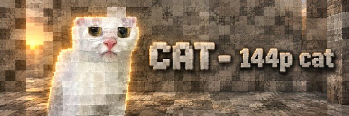 s4ndeer's tweet photo. THE OG 144P CAT HAS BEEN FOUND. I found a Reddit post from May 2019 titled "144p cat" with 2.2K upvotes on r/aww. 

People were already calling it the "Minecraft cat" back then. 

https://t.co/x7VaWfRnHl 

MONKE finally has some competition. https://t.co/A1hwq2Golt